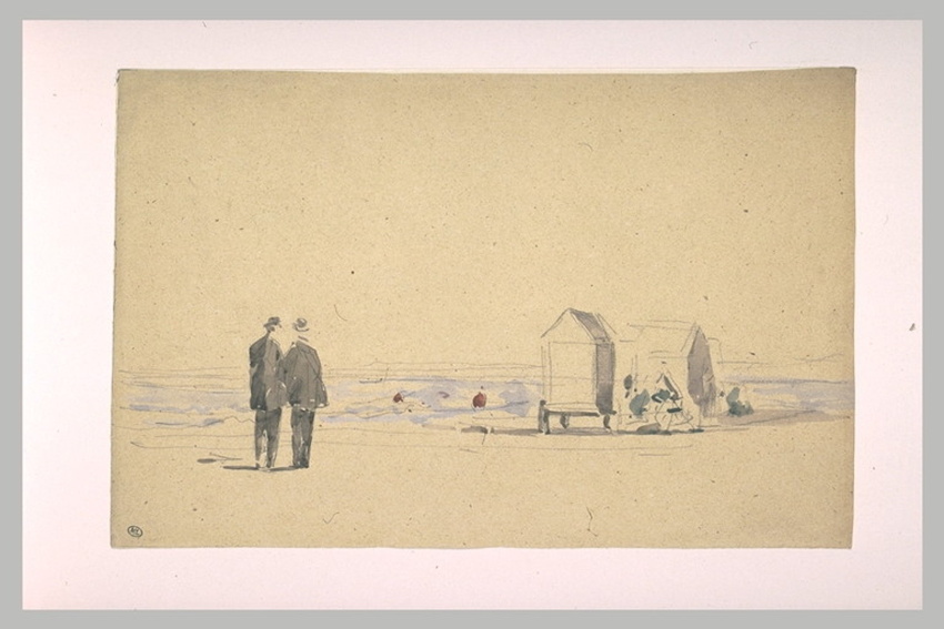 Eugène Boudin - Scène de plage