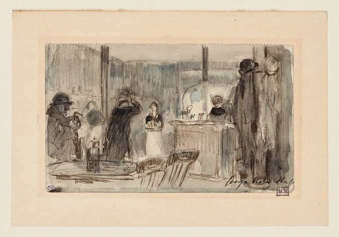Georges Victor-Hugo - Intérieur du Café des gaufres