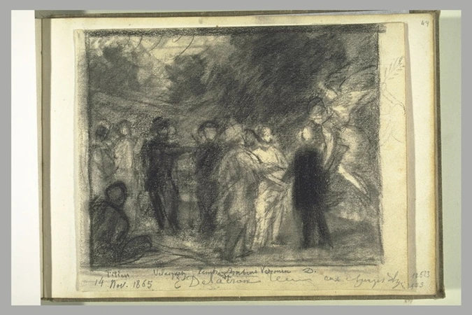 Henri Fantin-Latour - Delacroix reçu aux Champs-Elysées
