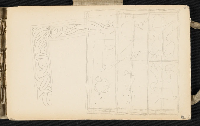 Pierre Bonnard - Projet de paravent à 4 feuilles et bordure de cadre