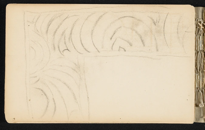 Pierre Bonnard - Feuille d'étude : bordure de cadre avec motifs décoratifs