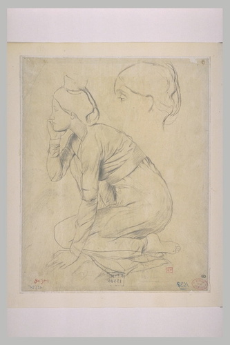 Edgar Degas - Femme drapée, de profil