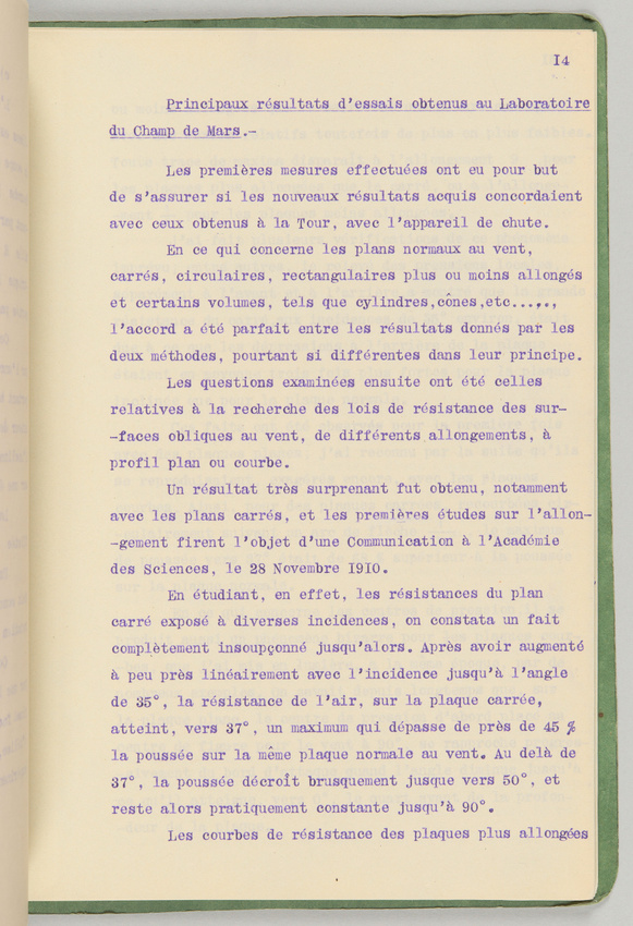 Gustave Eiffel - Biographie scientifique et industrielle. Résistance de l'air