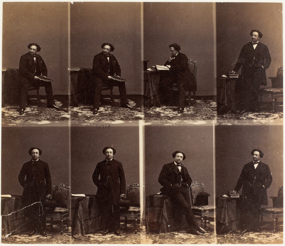 André Adolphe Eugène Disdéri - M. Christian en huit poses, trois assis, cinq en ...