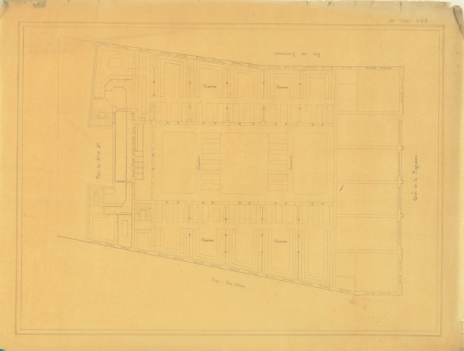 Henri Blondel - Maison de la Belle Jardinière, nouveau magasin, plan des troisiè...