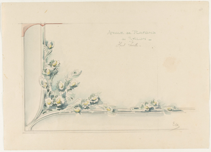 Louis Majorelle - Projet de plafond pour la maison Houel à Lunéville