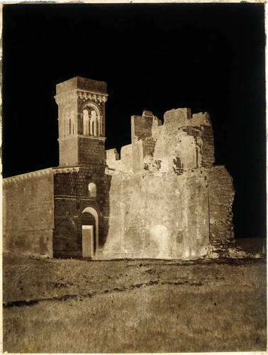 Alphonse Davanne - Provence, château fortifié, chapelle