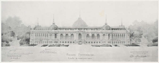 Charles Girault - Projet de 1896 pour le Petit Palais des Beaux-Arts à l'Exposit...