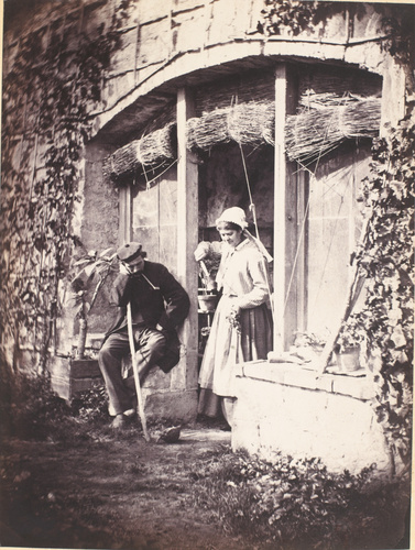 Achille Bonnuit - Une femme et un homme au jardin