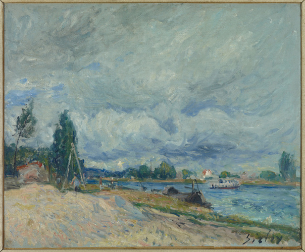 Allée de peupliers aux environs de Moret-sur-Loing - Alfred