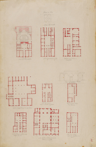 Louis Boitte - Neuf plans de maisons et palais à Rome