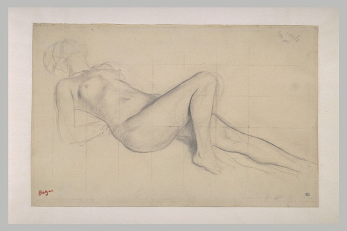 Edgar Degas - Femme nue, étendue sur le dos