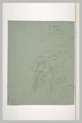 Paul Leroy - Croquis illisible et annotations chiffrées