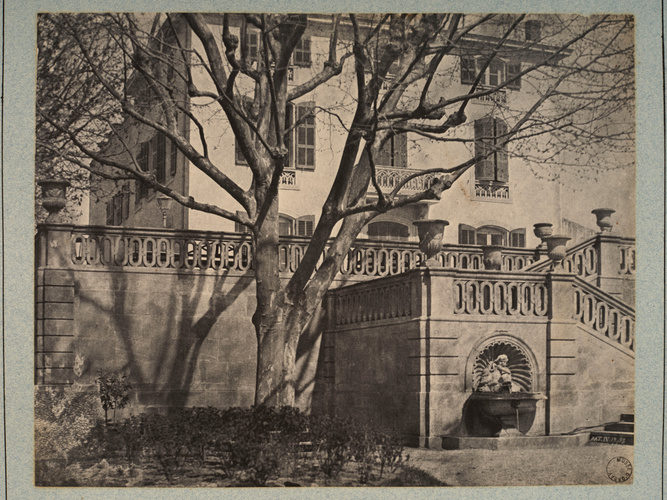 Arthur Algernon Taylor - Parc avec bâtiment et escalier monumental