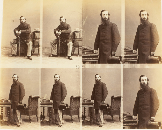 André Adolphe Eugène Disdéri - Lord Eardley en huit poses, deux assis, six en pi...
