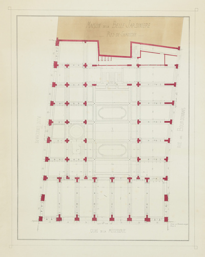 Henri Blondel - Maison de la Belle Jardinière, nouveau magasin, tirage, plan des...