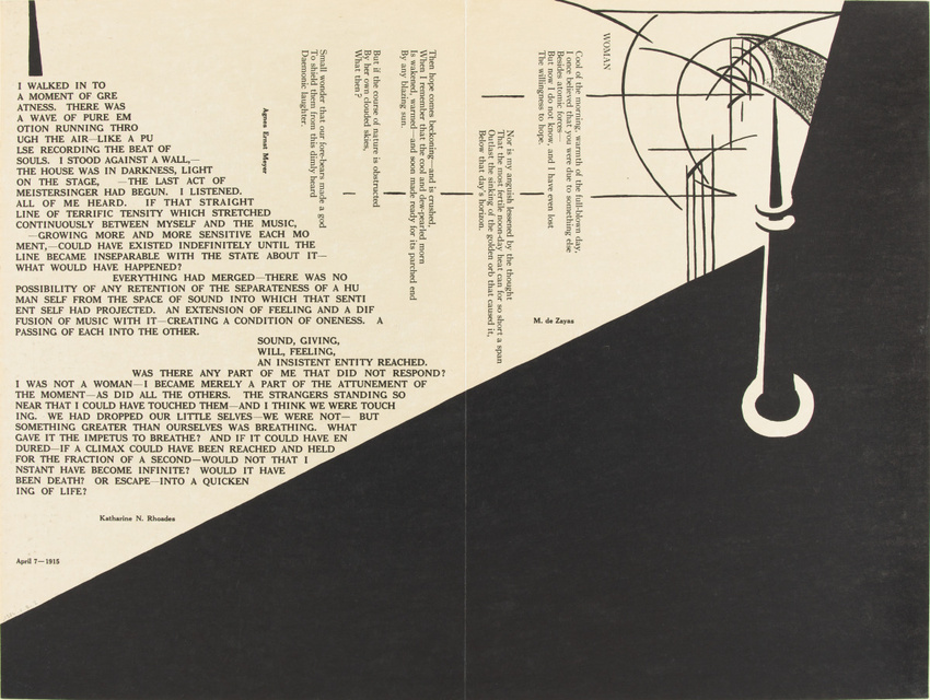 Alfred Stieglitz - "Woman", dessin de Marius de Zayas, textes de Agnes Ernst Mey...