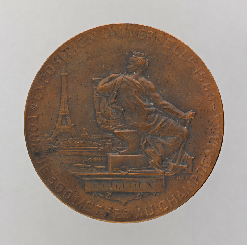 Ferdinand Levillain - Médaille de l'Exposition universelle de 1889, dans son écr...