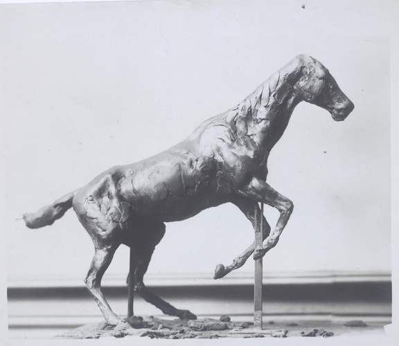 Gauthier - "Cheval se dressant", sculpture d'Edgar Degas