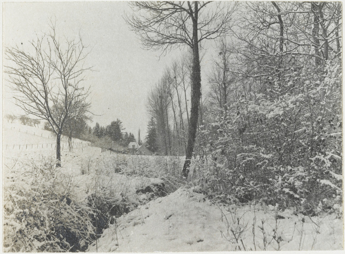 Charles Augustin Lhermitte - France, paysage de neige