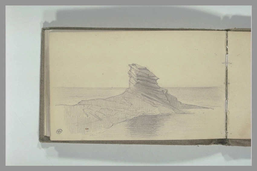 Léon Bonnat - Promontoire rocheux dans la mer