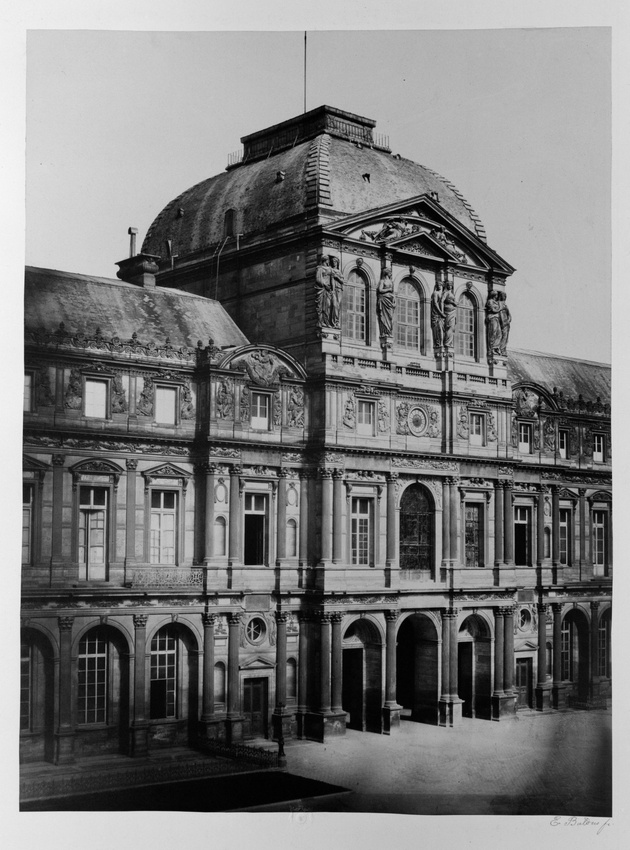 Édouard Baldus - Le Louvre, pavillon de l'Horloge