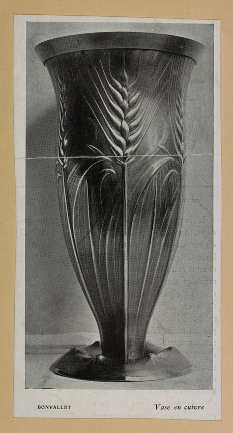 Lucien Bonvallet - Grand vase à décor d'épis de blé