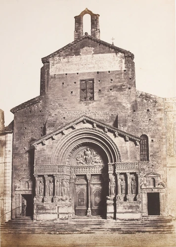 Edouard Baldus - Arles (Bouches-du-Rhône) - Façade du cloître de Saint-Trophime