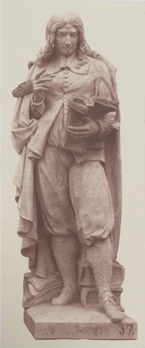 Edouard Baldus - "Mézeray", statue de Louis Joseph Daumas, décor du palais du Lo...