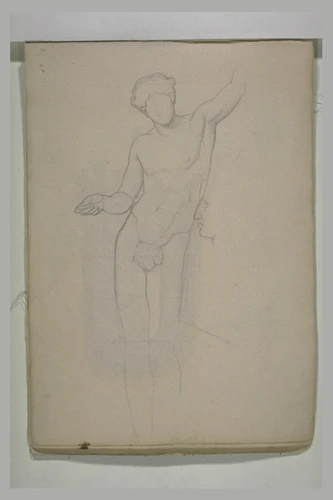 Edgar Degas - Statue d'éphèbe, et profil