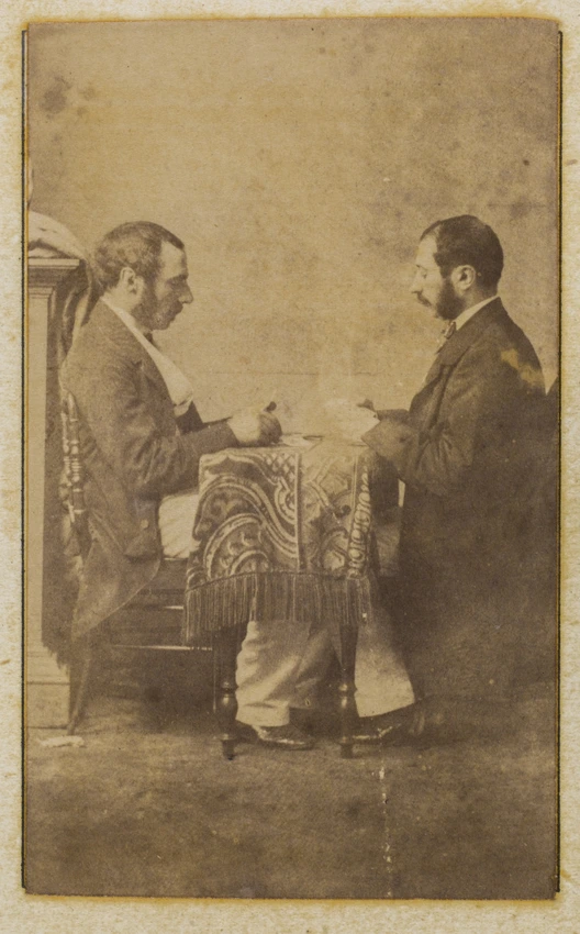 André Adolphe Eugène Disdéri - Oscar Delestre et le baron Henri de Montbrun