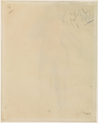 Edgar Degas - Femme nue, debout, tournée vers la droite