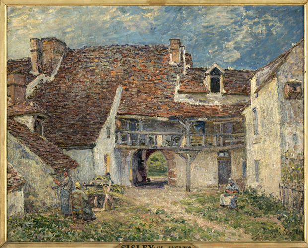 Alfred Sisley - Cour de ferme à Saint-Mammès