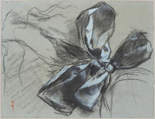 pastel, Edgar Degas, Etude d'un noeud de ruban, en 1887