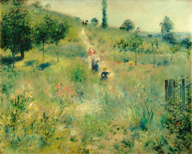 Auguste Renoir - Chemin montant dans les hautes herbes