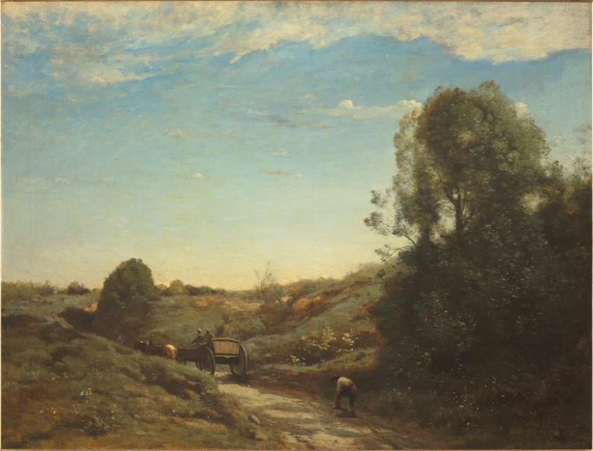 Camille Corot - La Charrette, souvenir de Marcoussis