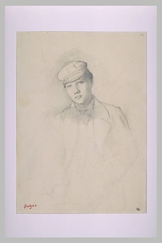 Edgar Degas - Portrait d'Achille Degas, coiffé d'une casquette