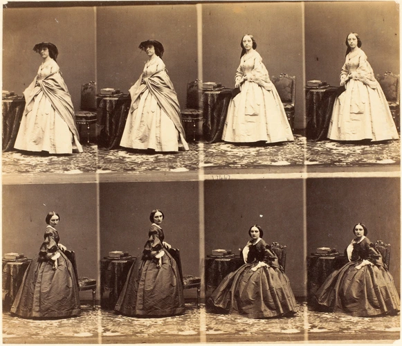 Mlle Mandrol et Mlle Rhein en huit poses, quatre de chaque - André Adolphe Eugène Disdéri