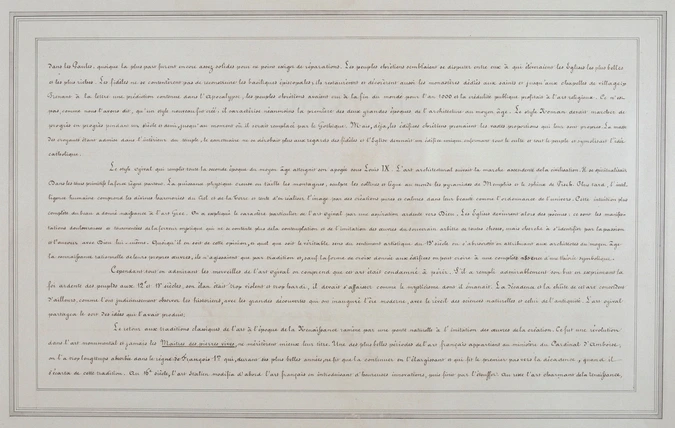 Antoine Garnaud - Etudes d'architecture chrétienne : introduction manuscrite