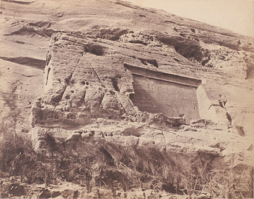 John Beasley Greene - Ibsamboul, stèle près du pilier du Temple d'Athor