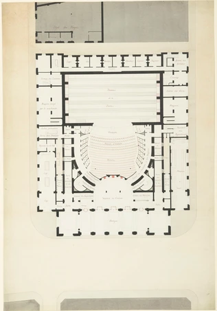 Alphonse Gosset - Théâtre de Reims, plan du rez-de-chaussée