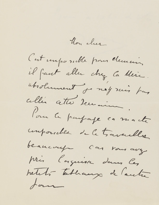 André Derain - Correspondance manuscrite : André Derain à Paul Guillaume