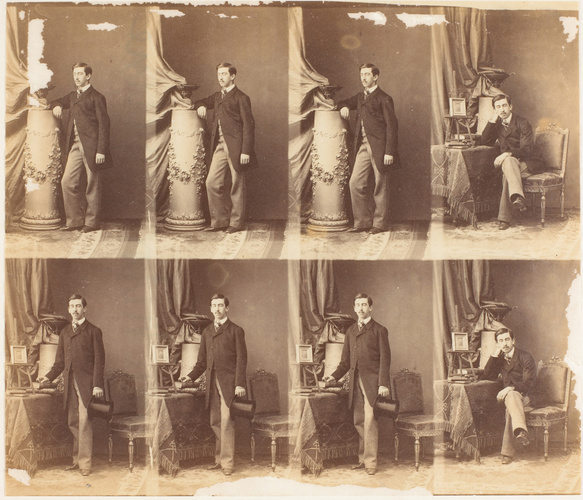 André Adolphe Eugène Disdéri - Prince Victor Gagarine en huit poses