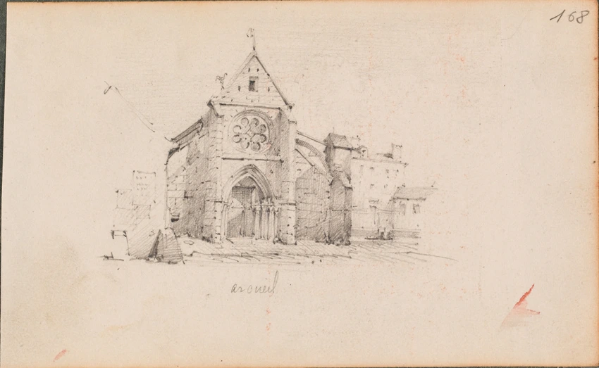 Louis Boitte - Arcueil, vue de l'église