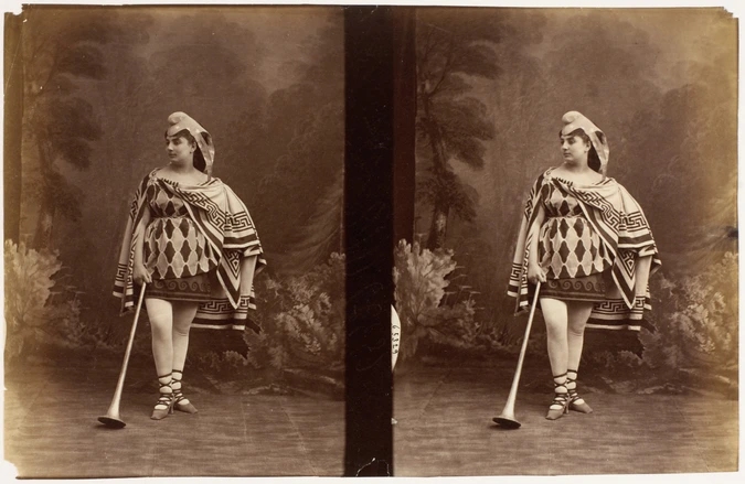 André Adolphe Eugène Disdéri - Mlle Alice Regnault en deux poses