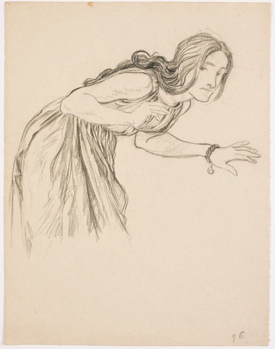 Eugène Grasset - Figure de femme penchée en avant