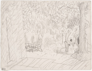 Pierre Bonnard - Vue d'un jardin au Cannet