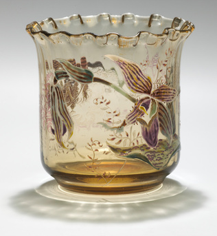 Emile Gallé - Vase à décor d'orchidées