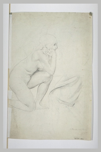Luc Olivier Merson - Femme, un genou à terre