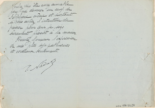 Paul Nadar - Lettre manuscrite signée de Paul Nadar